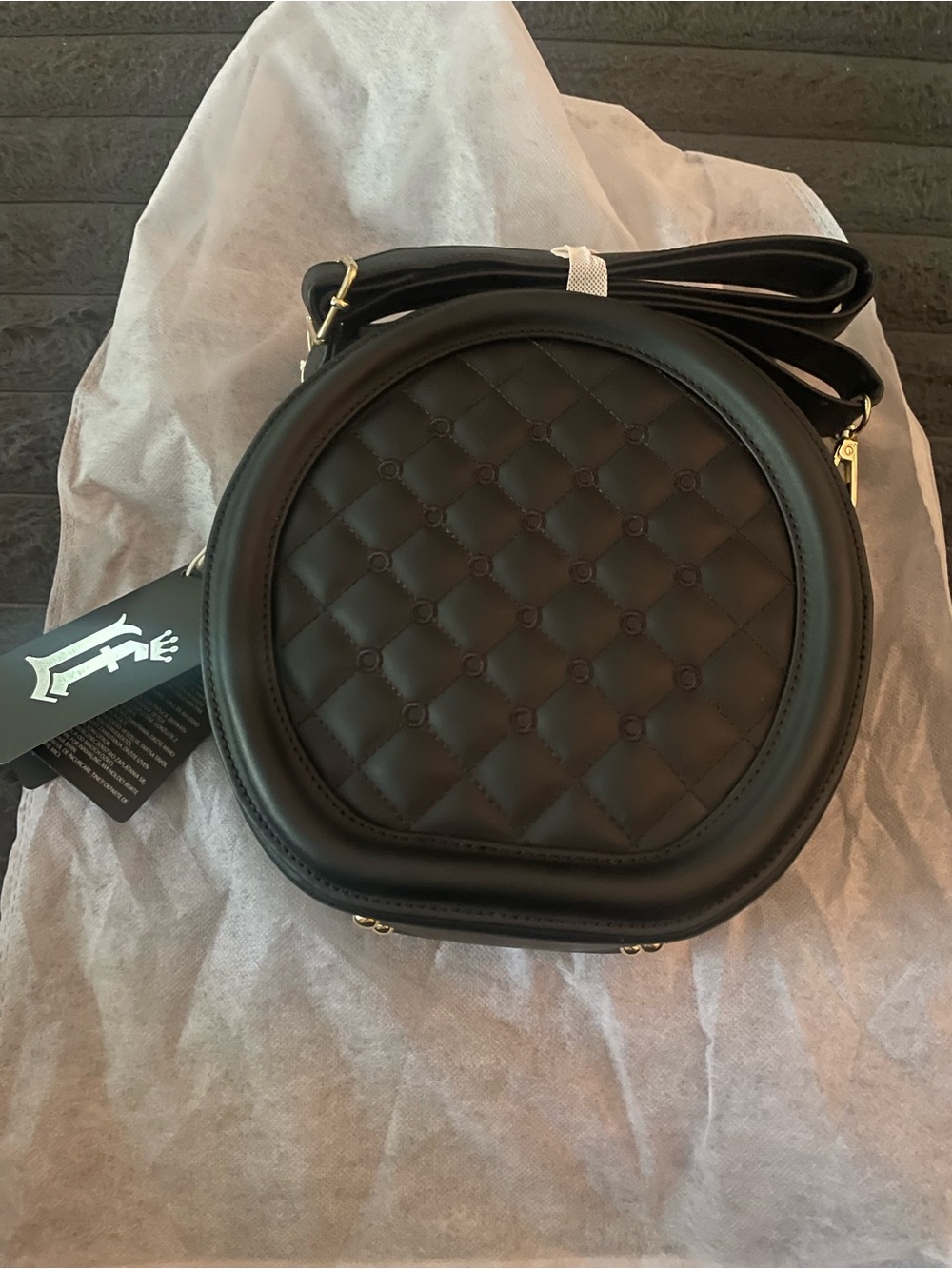 LOUNGEFLY THE Pin Trader BLACK CROSSBODY BAG - BLACK